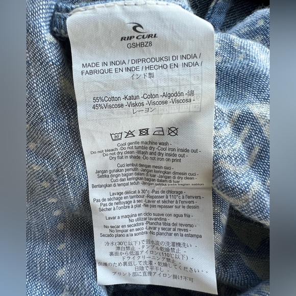 Rip Curl: Blue and White Camisole: Size XS - Picture 8 of 11